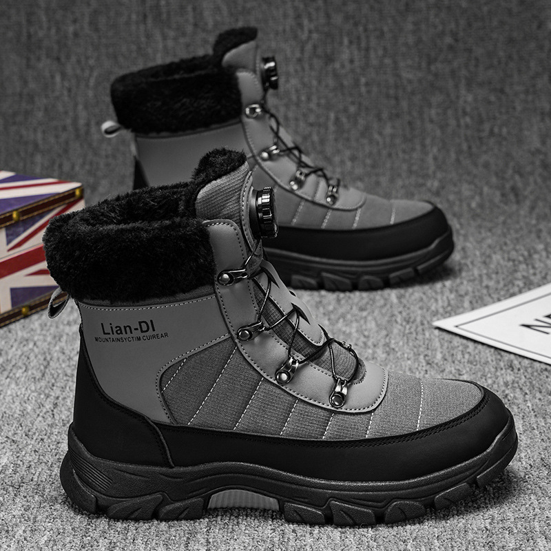 Warm Snow Boots Fleece-lined Thickened Men foto 4