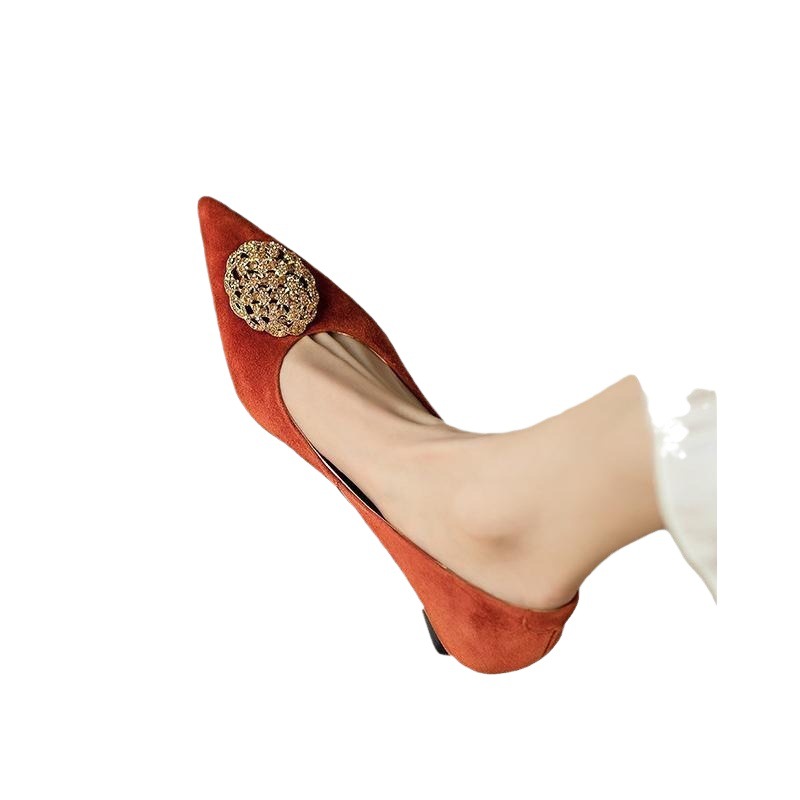 New French Style Women's Stiletto Pointed-toe Shoes foto 2