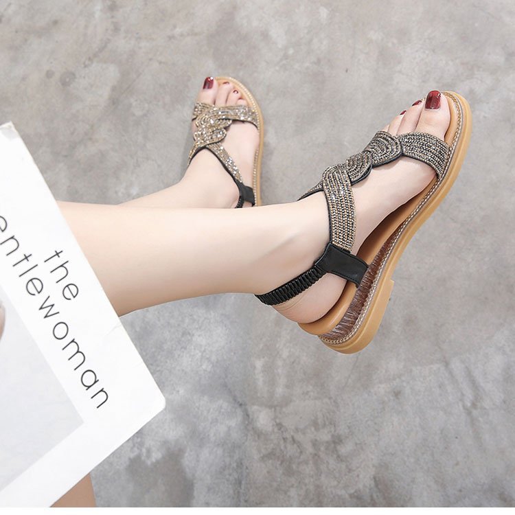 Women's Flat, Wedge-heeled, Slip-on Roman Sandals foto 3