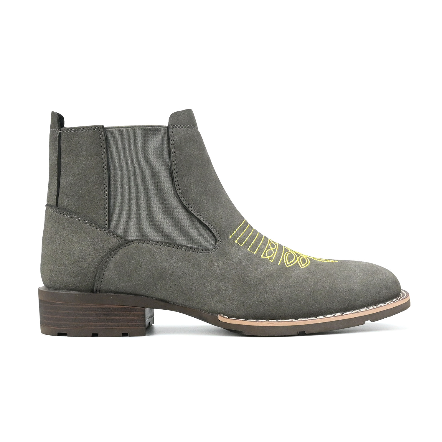 Embroidered Slip-on Chelsea Boots Men's Martin Boots foto 2