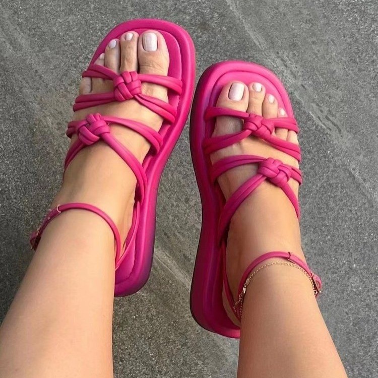 Plus Size Outer Wear Woven Beach Sandals foto 3