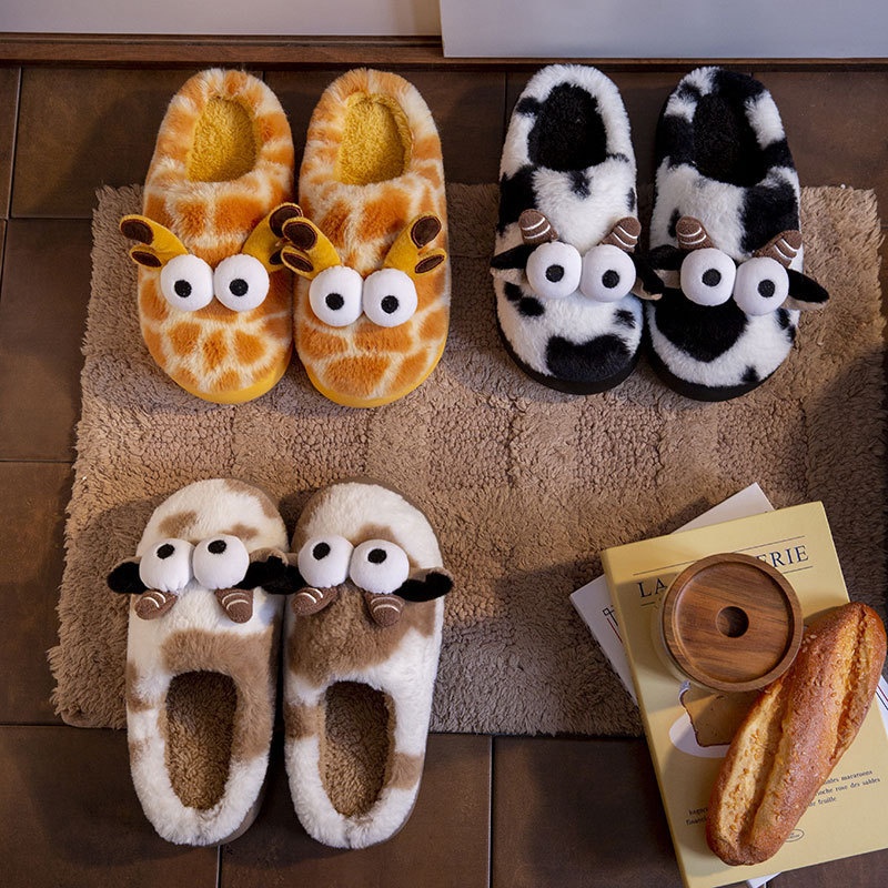 Women's Cotton Slippers For Winter Indoor Home Warmth With Fleece foto 3
