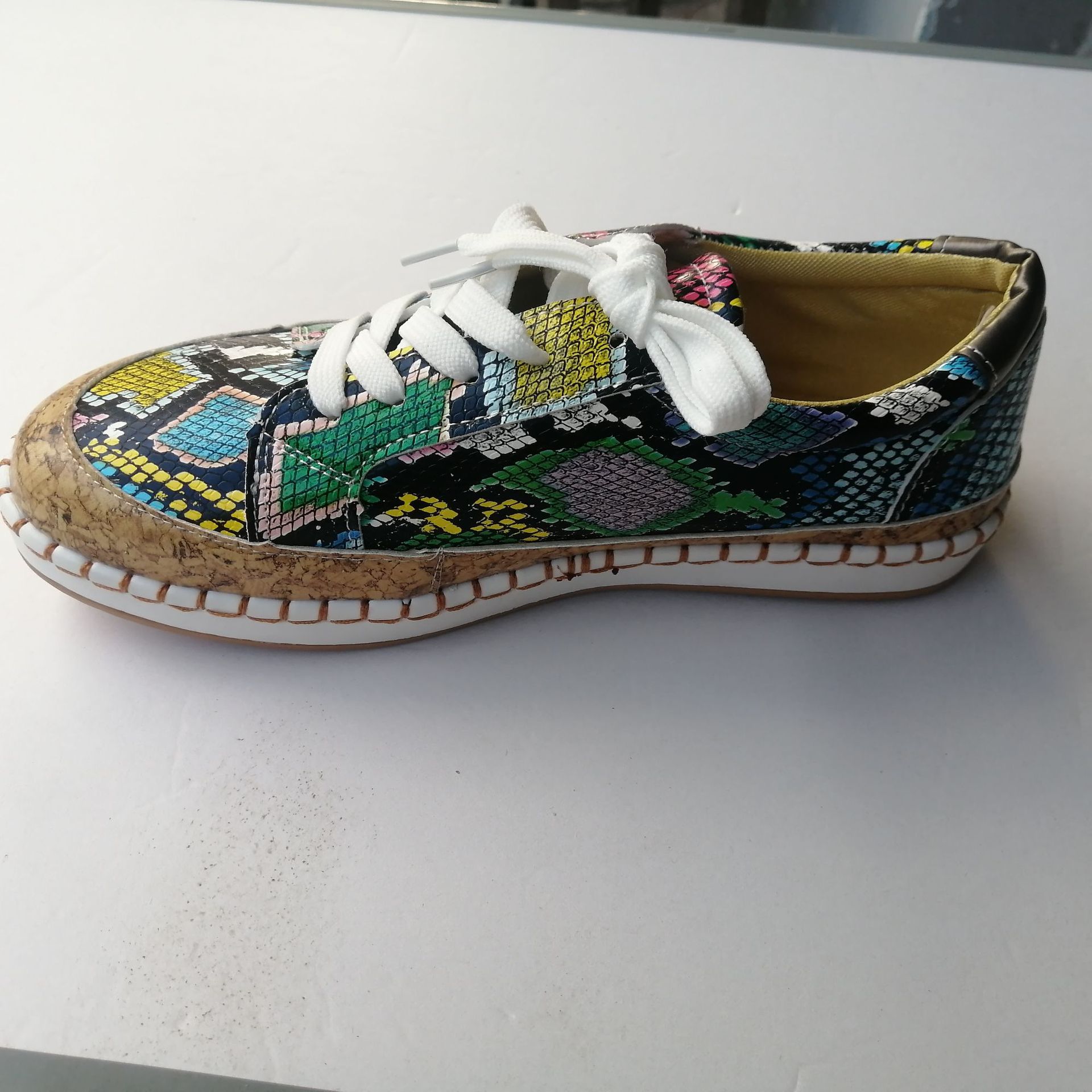 Plus-size Snake-print Chunky-soled Casual Shoes foto 4