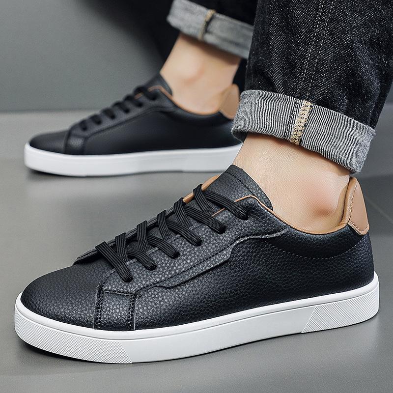 Spring New Mens White Sneakers With A Low-cut Design foto 2