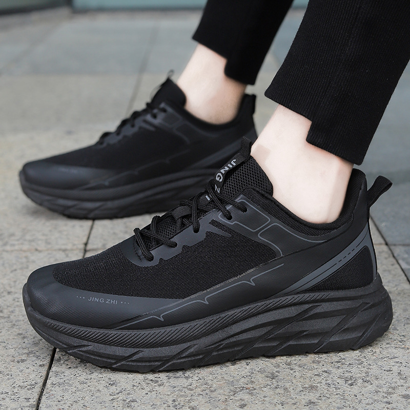 Fashion Thick-soled Anti-skid Shoes Ins Slip-on Casual Lazy Shoes Men Outdoor Breathable Lace-up Running Sports Sneakers foto 5