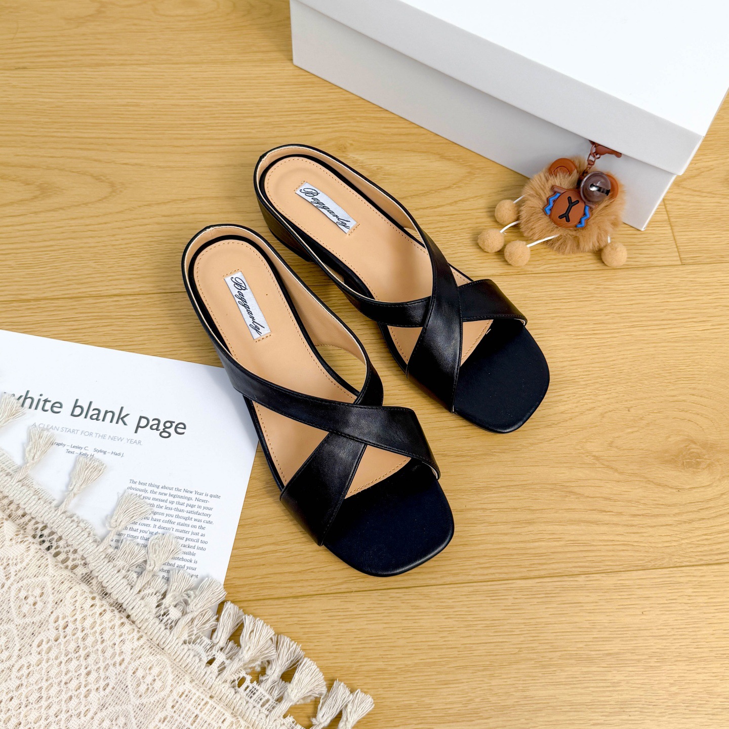 Spring Summer New Outerwear Shoes French-style Open-toe Wedge Sandals foto 3