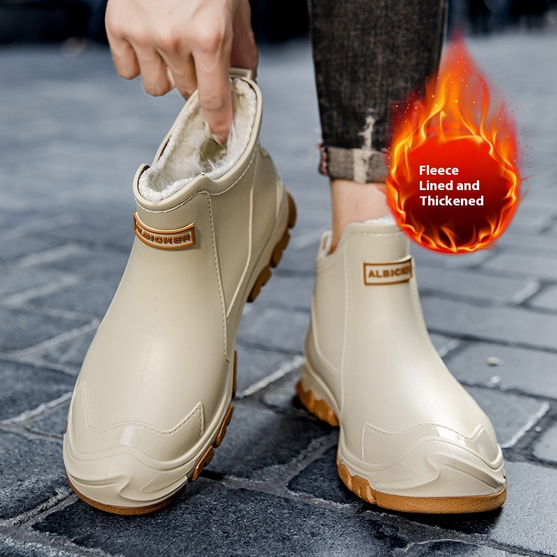 Men's Oversized Rain Boots With Short Sleeves For Winter foto 3