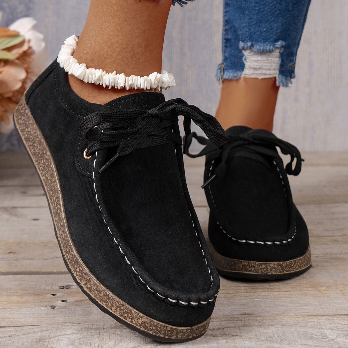 Women's Elastic Slip-on Casual Shoes foto 4