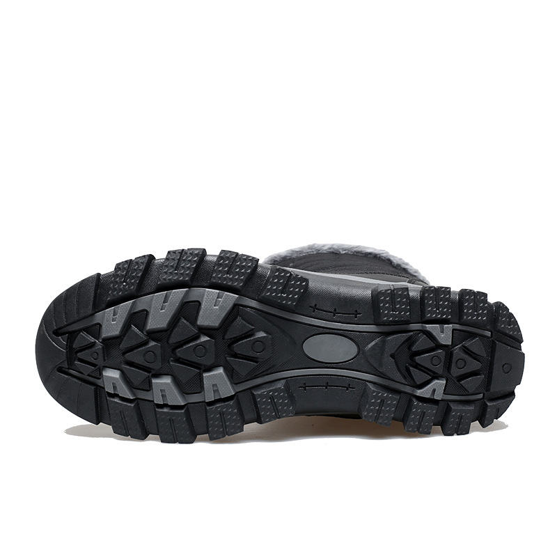 Mens Non-Slip Thickened Extra-Long-Pile Outdoor Sports Boots