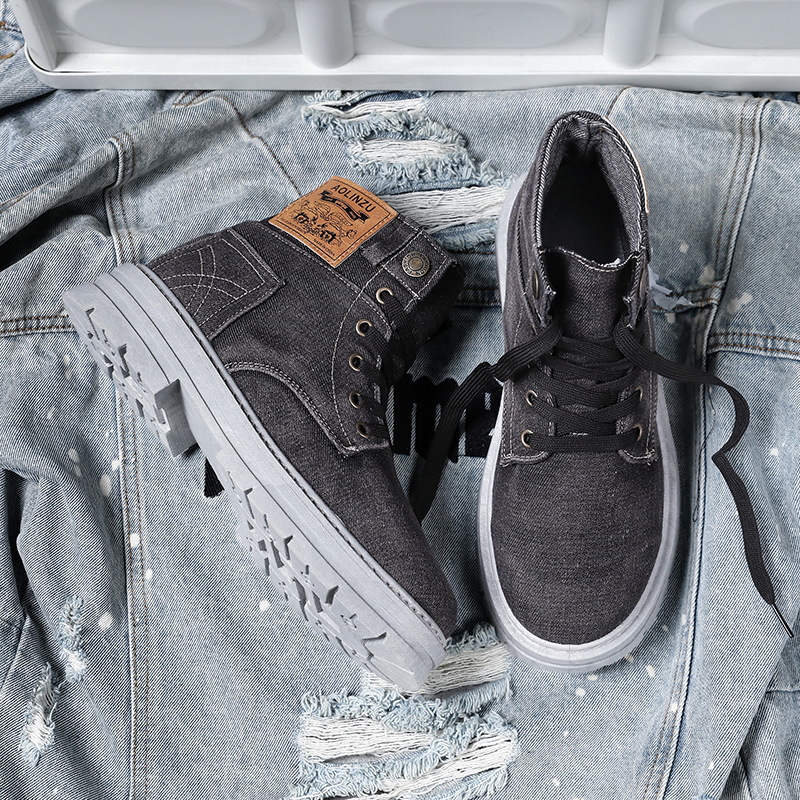 High-top Board Shoe Denim Casual foto 2