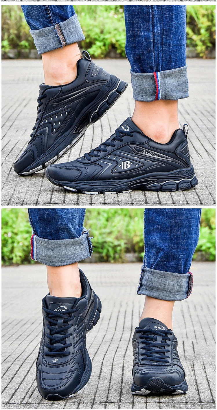 Men's Leather Sport Climbing Running Shoes foto 5