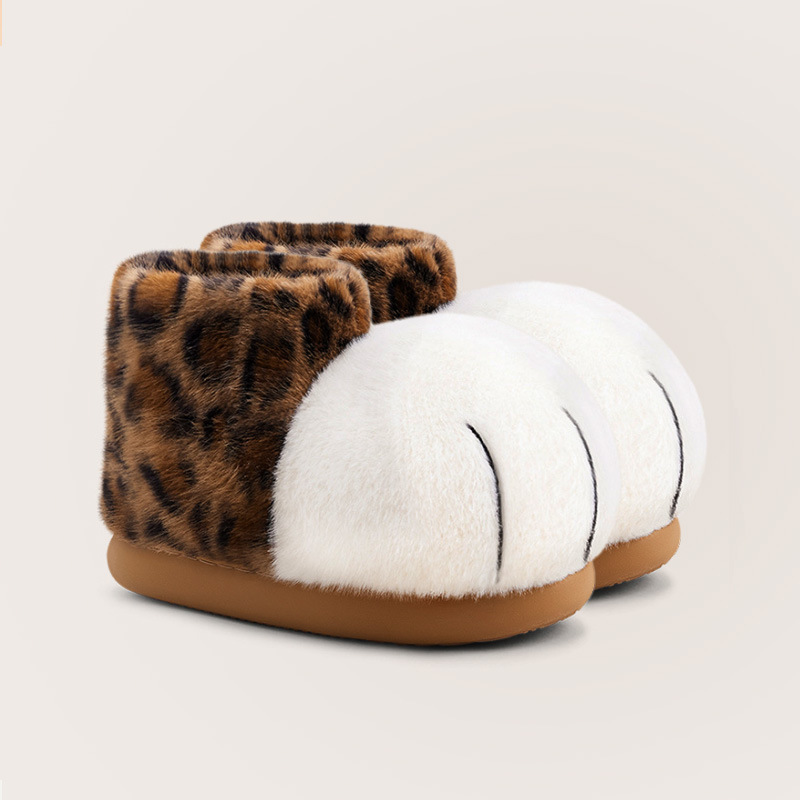 Women's Plush Mid-top Bag With Furry Cat Paw Snow Boots foto 5
