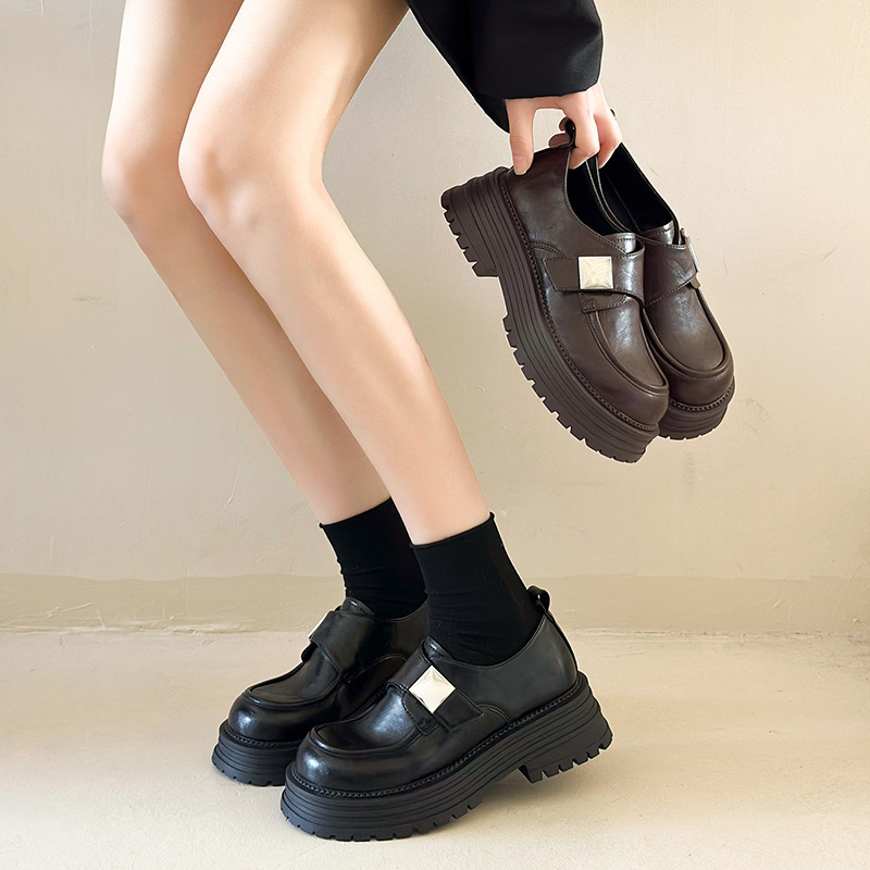 Fashion Personality Retro Platform Loafers Women foto 2