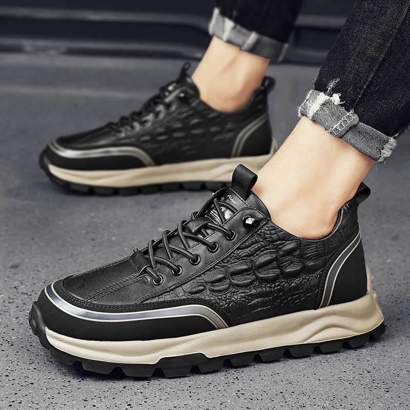 Men's Business Casual Flat Leather Shoes foto 2