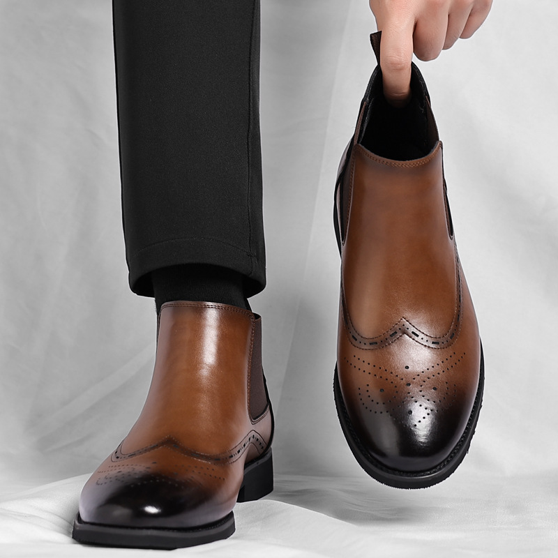 Fashion British Vintage Fleece-lined Boots For Men foto 5