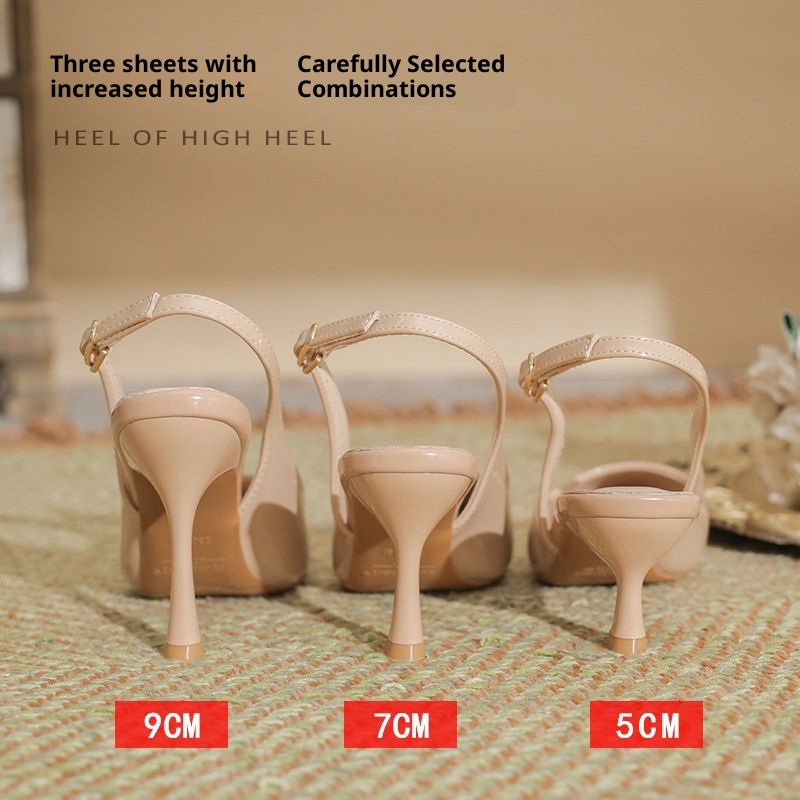 Women's Pointed Toe Korean Style Patent Leather High Heels foto 4