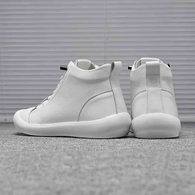 Men's Leather High-top Casual Ankle Boots foto 5