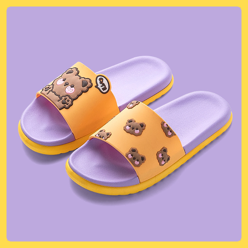 Cute Cartoon Bear Slippers For Men And Women New Non-slip foto 4