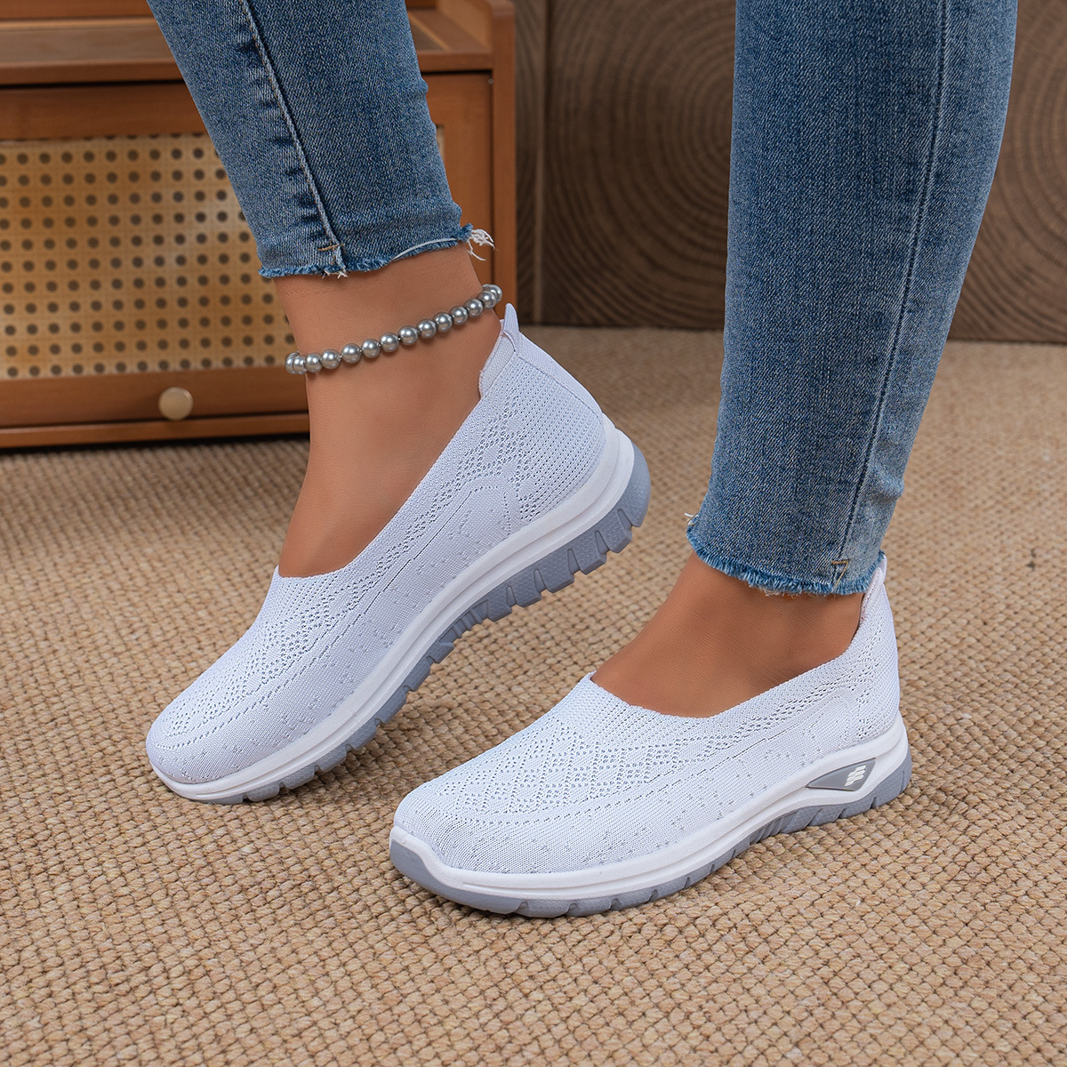 Women's Flyknit Breathable Mesh Casual Shoes foto 5