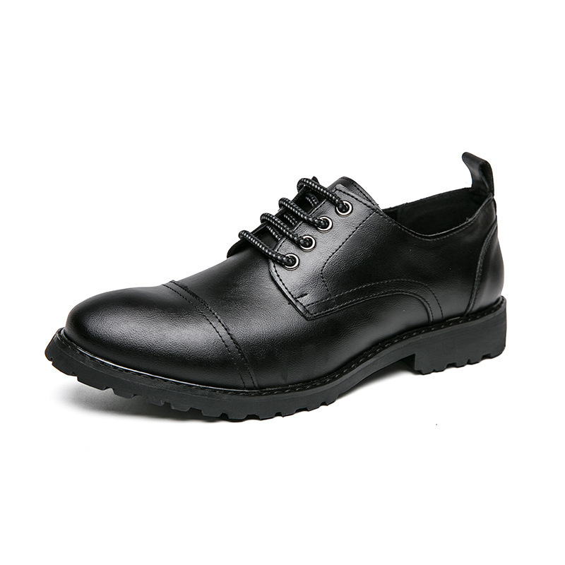 Three-joint Leather Shoes Men's Business Formal Wear Business Casual Round Head foto 3