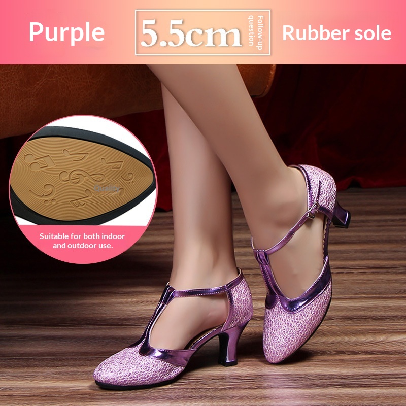 Womens Soft-soled Latin Dance Shoes foto 5