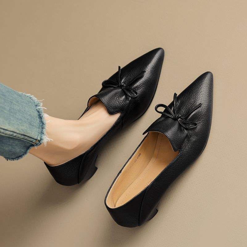 Women's Low Heel Soft Surface Pointed Toe Shoes foto 5