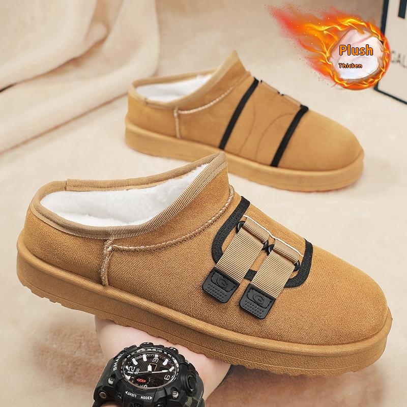 Winter Half Slippers Men's Shoes Fleece-lined Thick foto 2