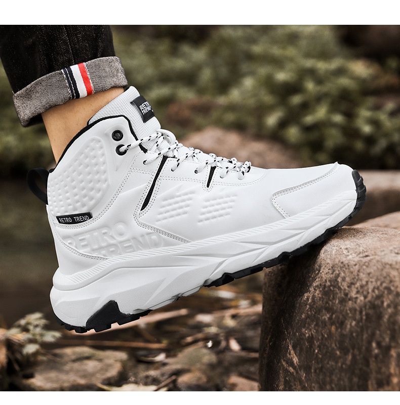 Men's And Women's Casual Couple Leather Surface Sneakers Outdoor Travel Shoes foto 3