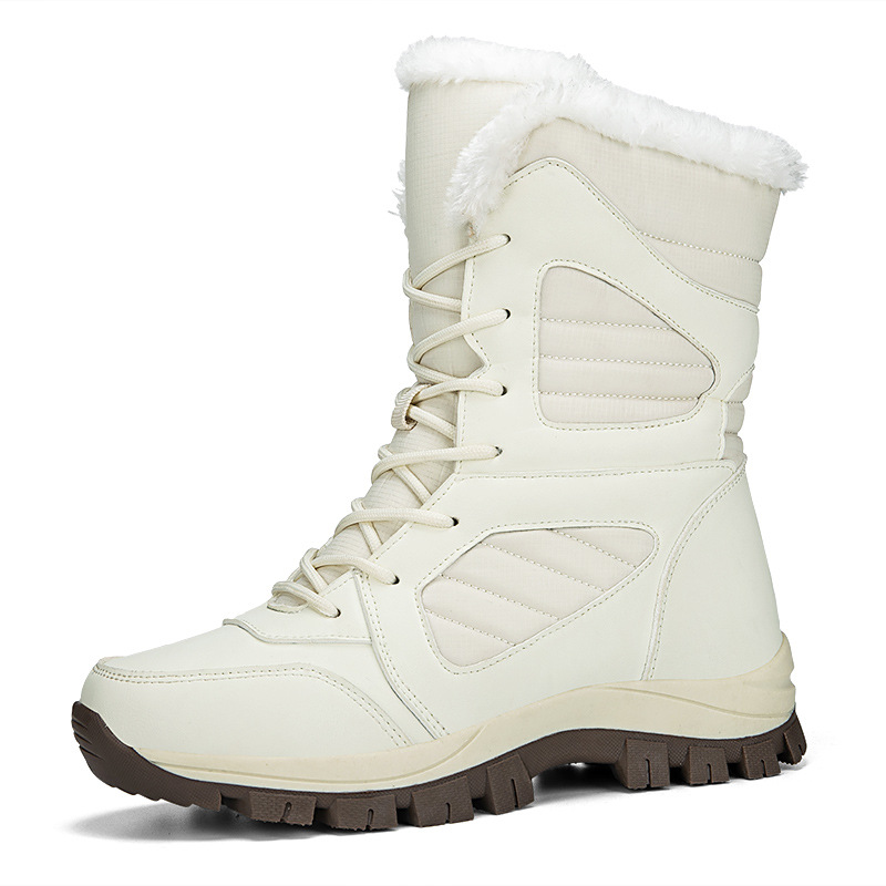 Snow Boots Cotton Boots For Winter High-top Lined With Fleece Extra Thick For Warmth And Waterproof