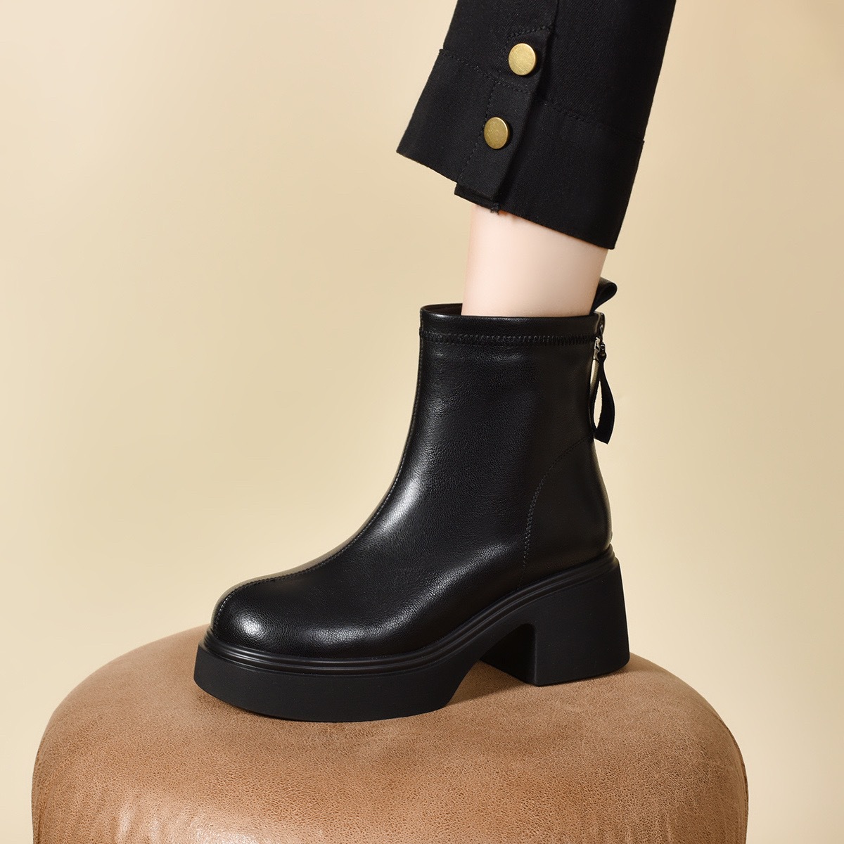 Soft Sheepskin Shoes For FallWinter Style For Shorter Women foto 2