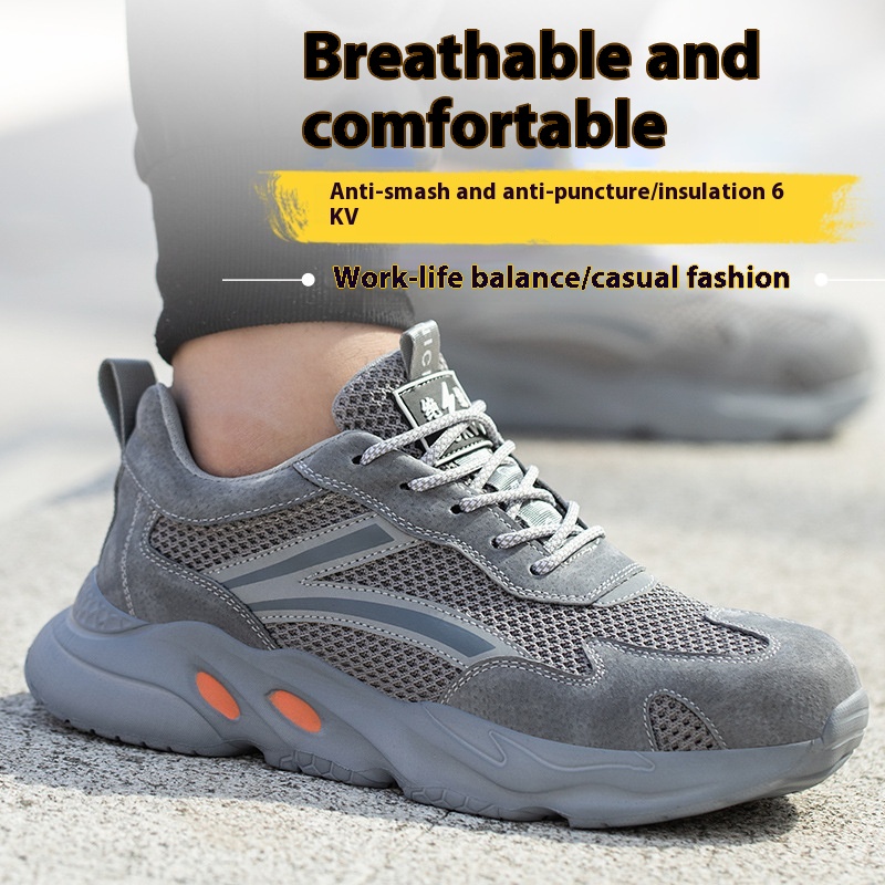 Summer Breathable Labor Protection Shoes Anti Smashing Anti Piercing Anti Slip foto 5