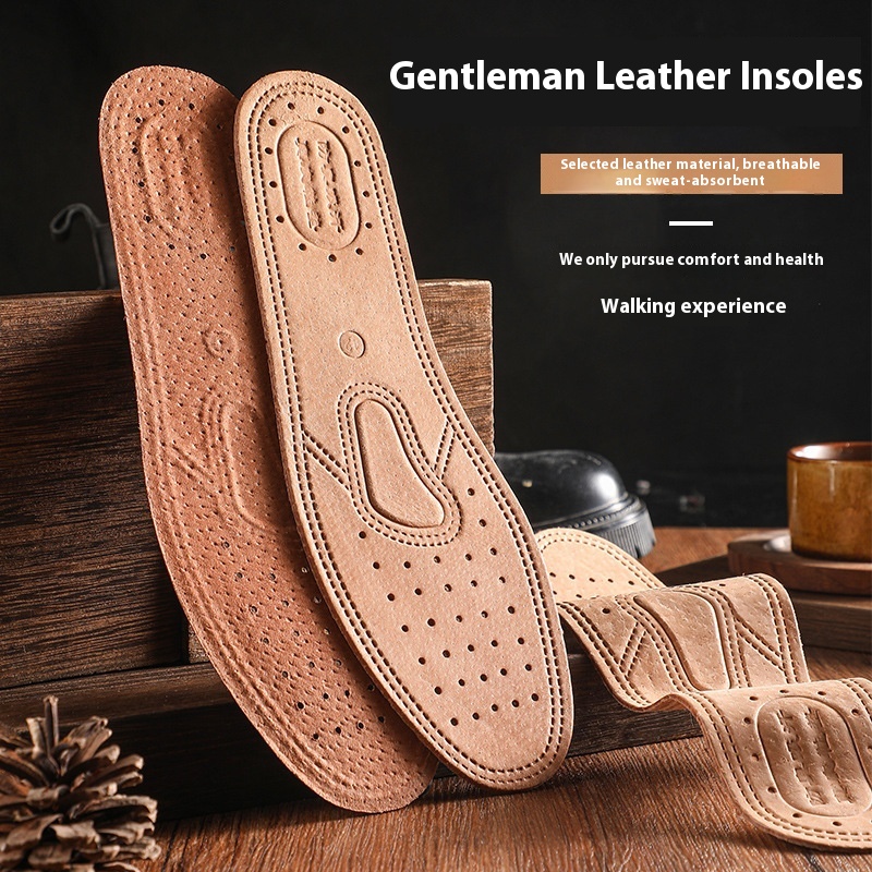 Sweat Absorbing And Deodorant Breathable Pigskin Insole foto 2