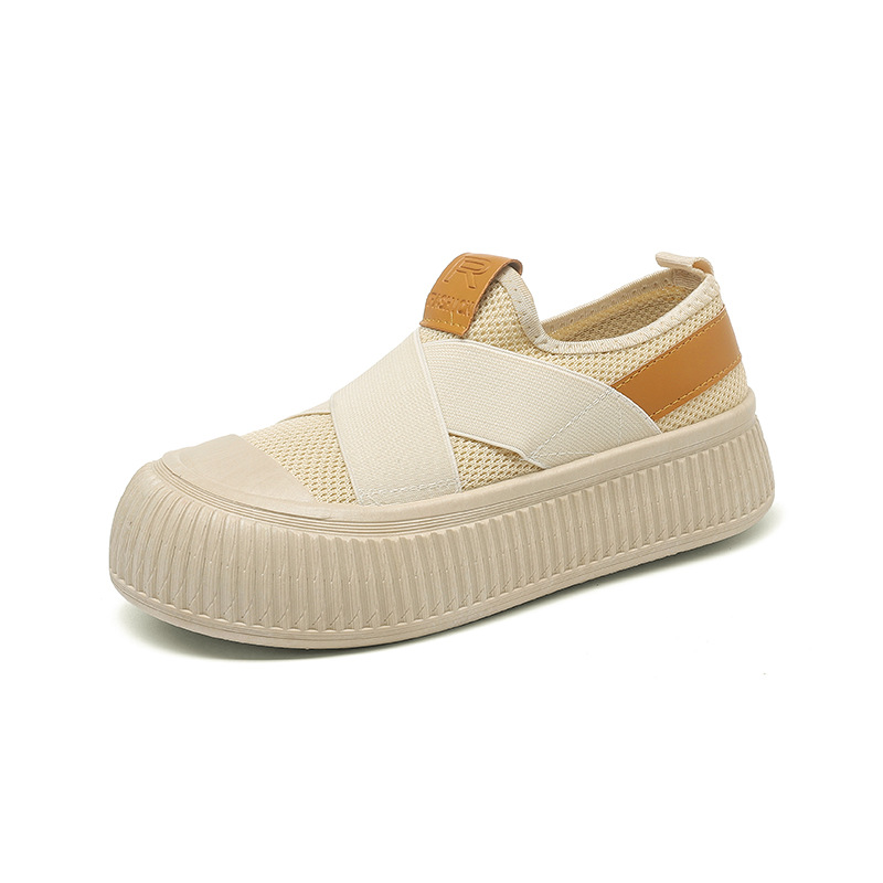 Springautumn Breathable Mesh Cookie Canvas Shoes foto 2