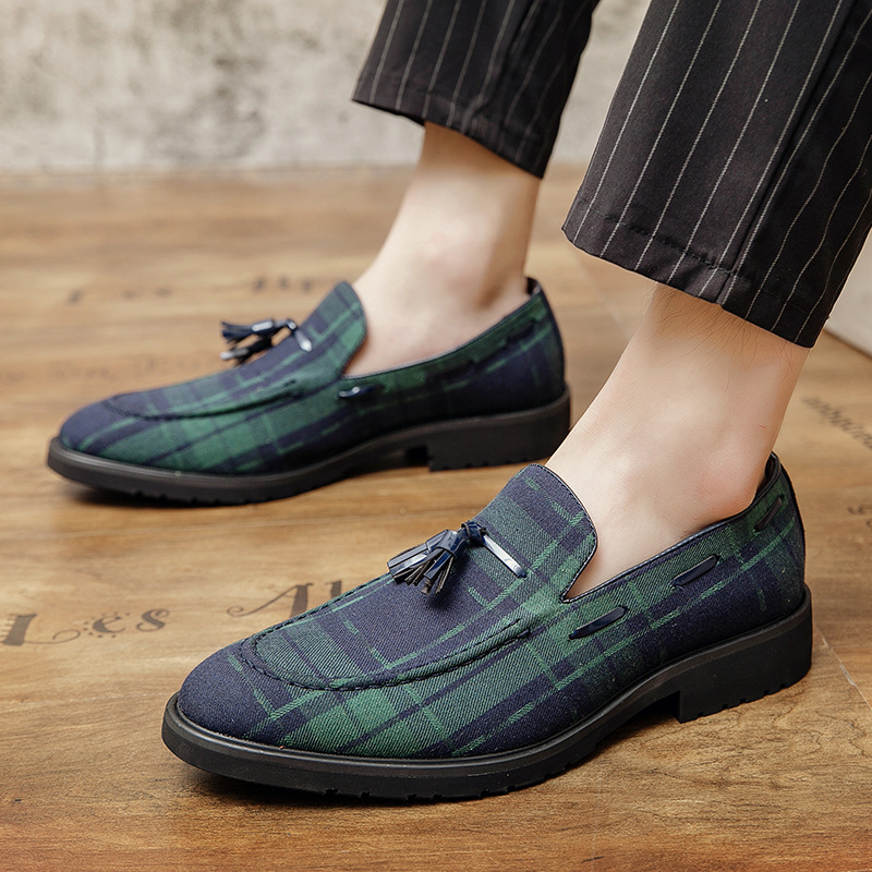 Men's Casual Tassel British Leather Shoes foto 3
