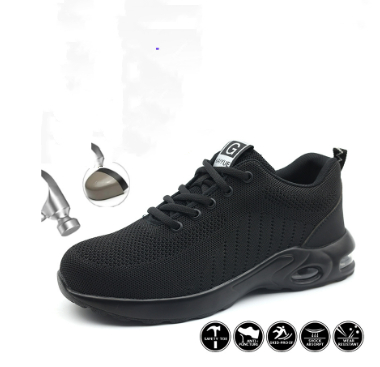 Comfortable Breathable Fly Woven Anti Slip Hiking Safety Shoes foto 2