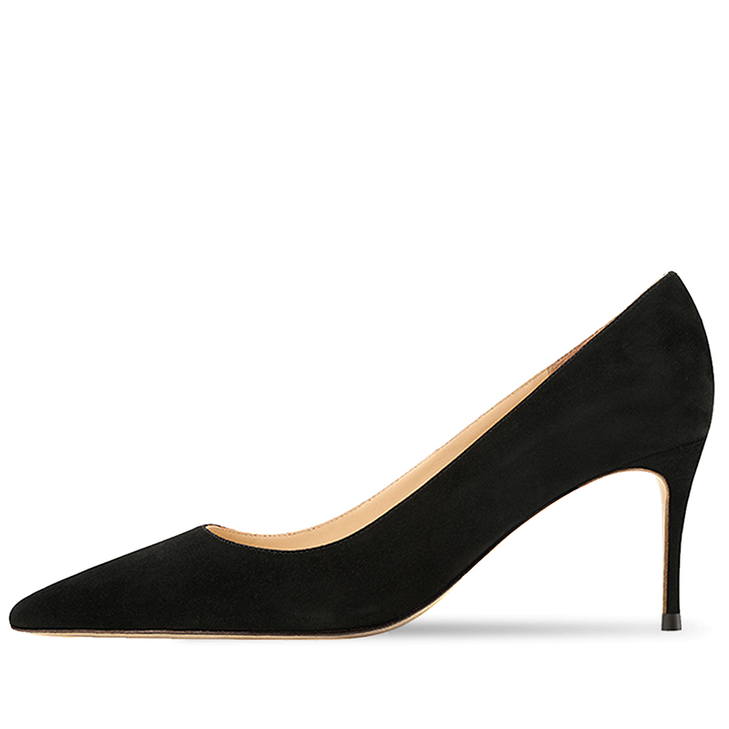 Naked Light Mouthed French Women's Soft Soled Non Tiring High-heeled Single Shoes foto 5
