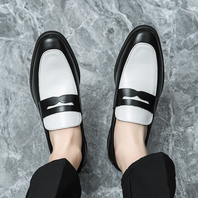 British Style Korean Style Slip-on Casual Leather Shoes foto 5