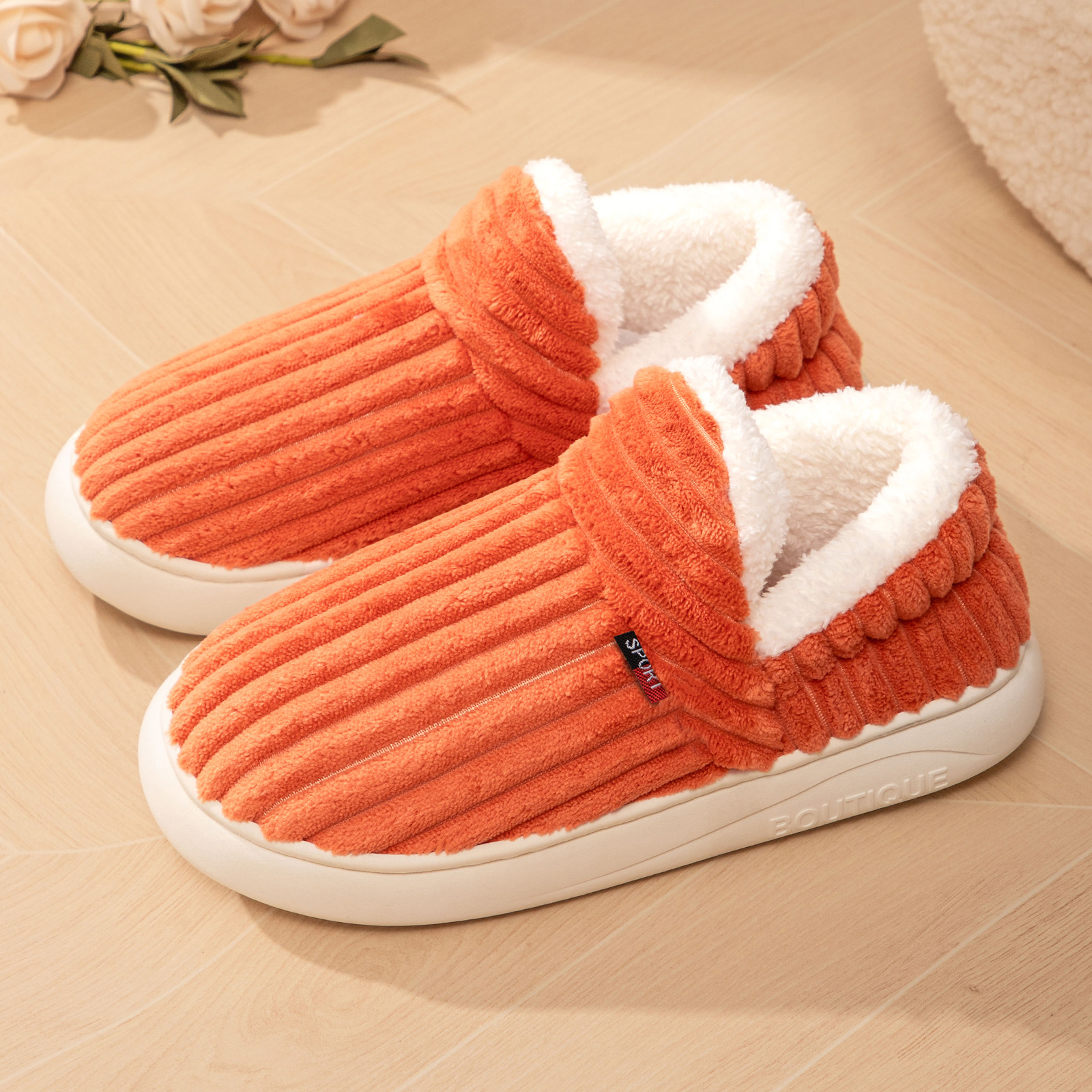 Cotton Shoes Winter Women's Home Slippers Cotton foto 5