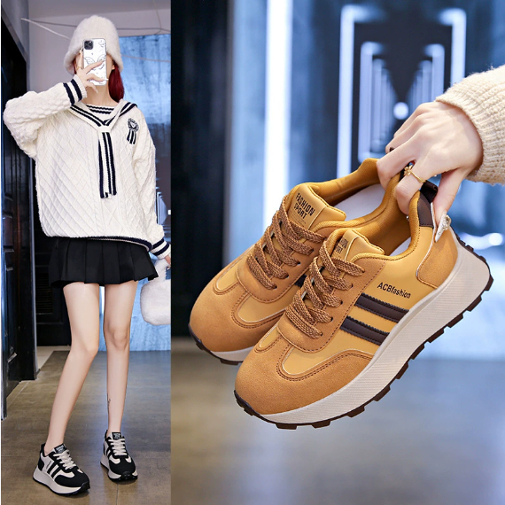 Ladies' Versatile Thick Soled Casual Shoes, Height Increasing Shoes foto 4