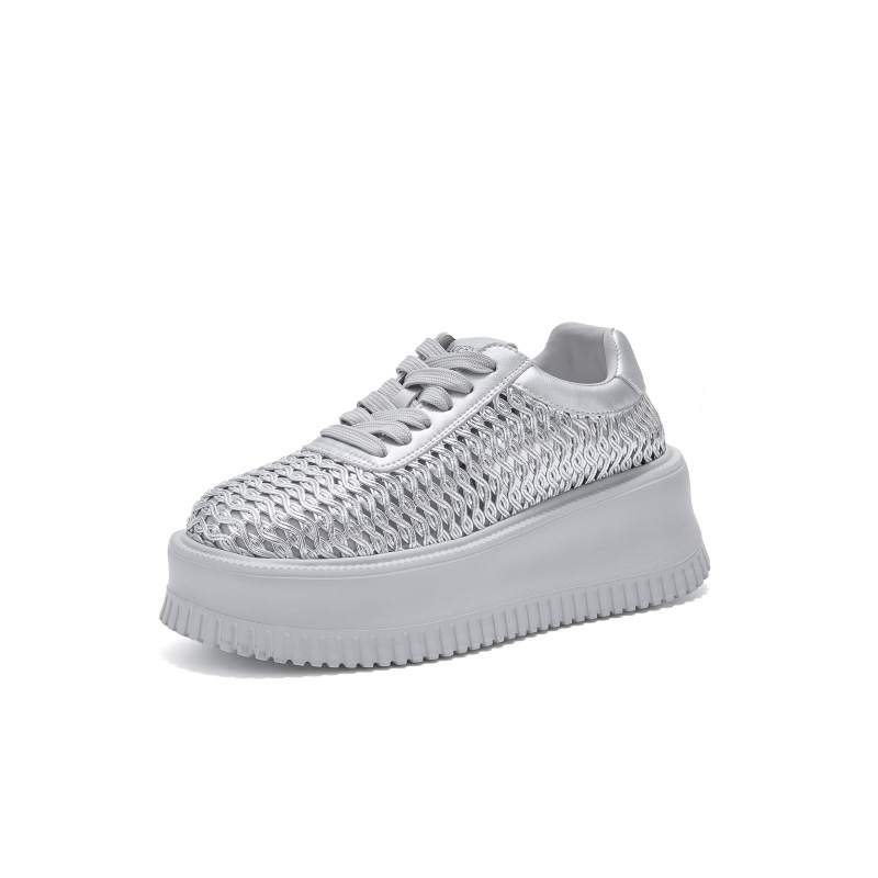 Womens Fashionable Casual Hollow-Weave Shoes With Thick Soles foto 3