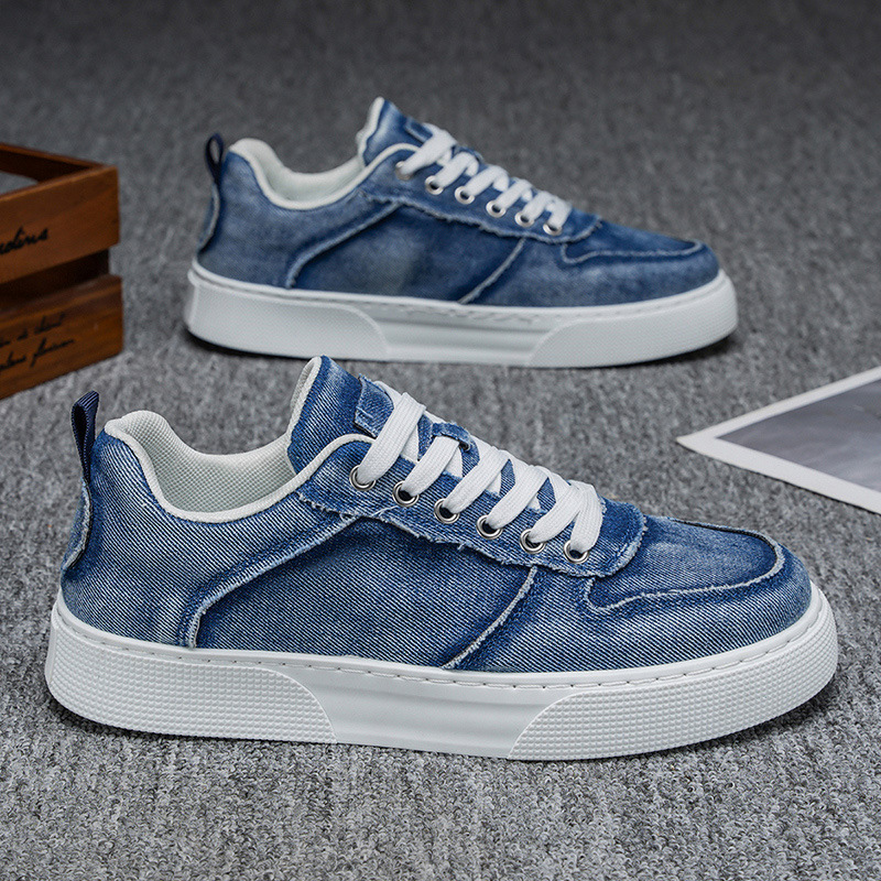 Casual Versatile Canvas Shoes Denim Trendy Stitching foto 4