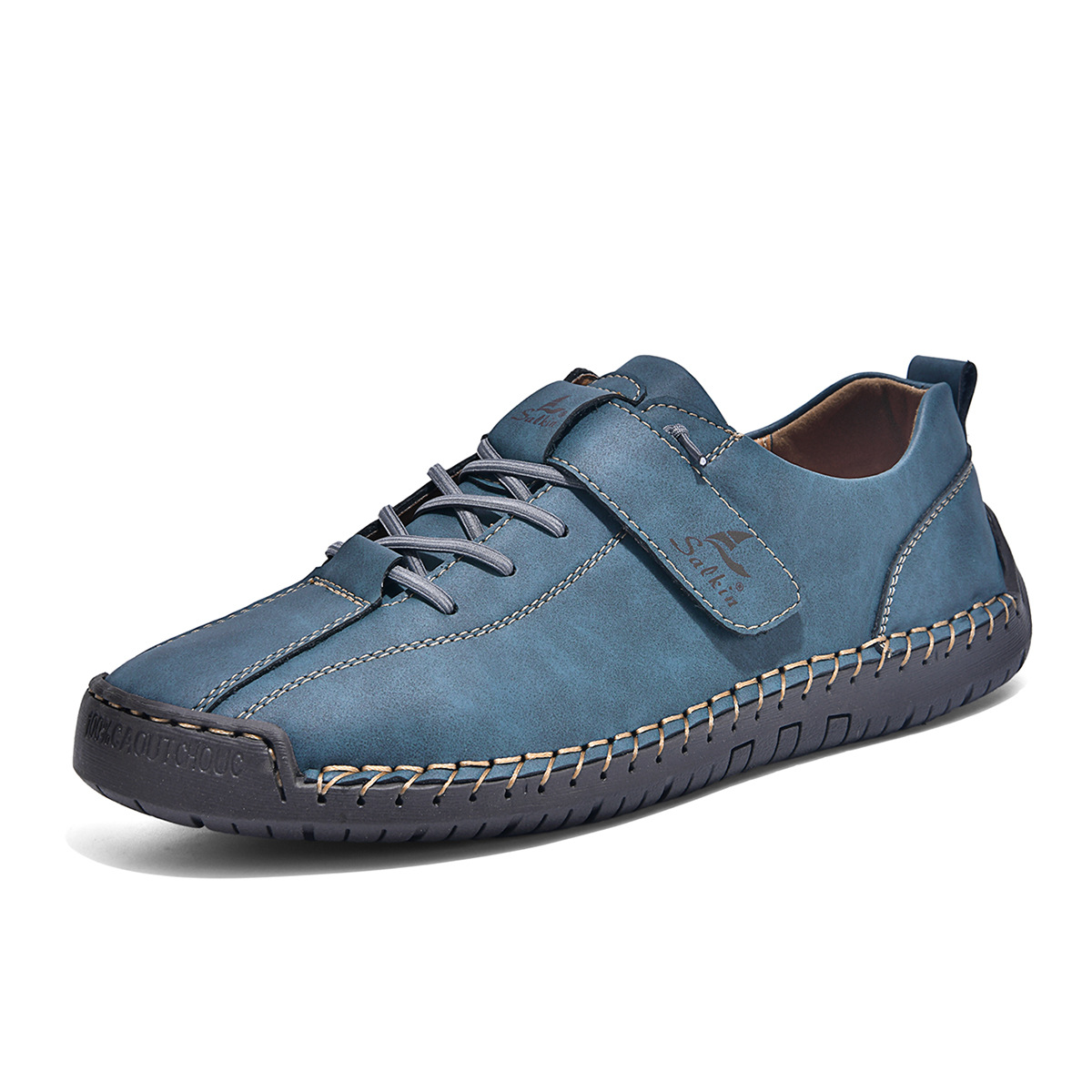 Large-size Mens Short Boots With Hand-stitched Detailing foto 4