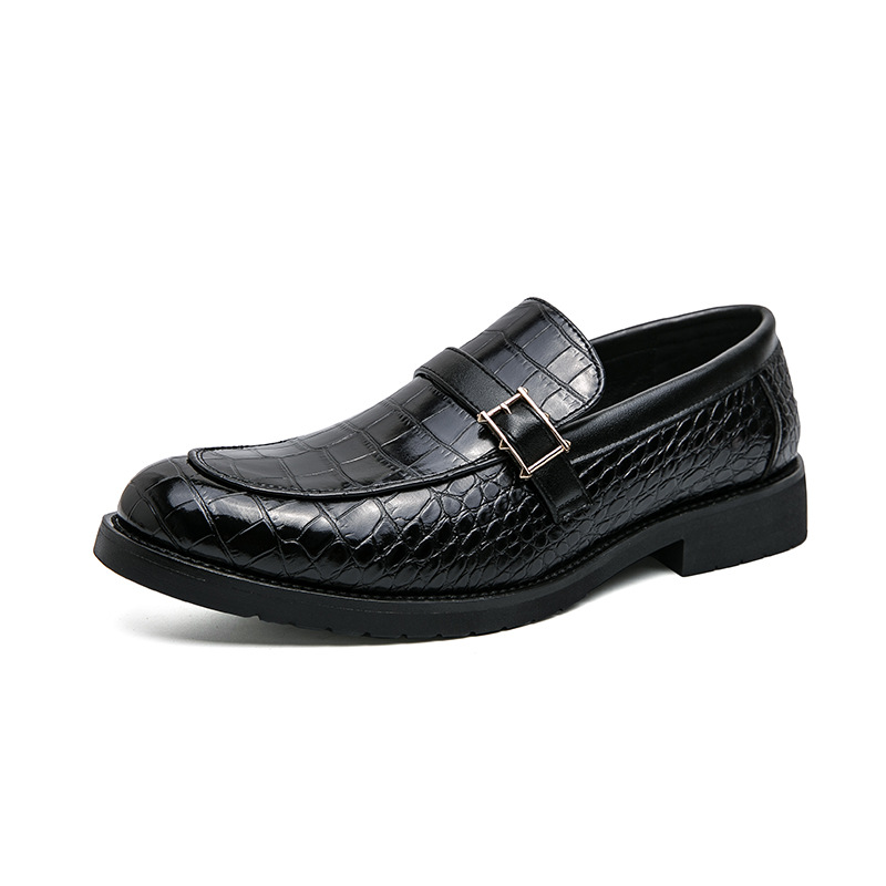 Fashion British Style Buckle Pointed Leather Shoes foto 4