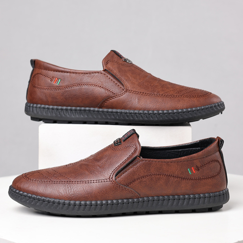 Spring And Summer Versatile Casual Middle-aged Men's Leather Shoes foto 4