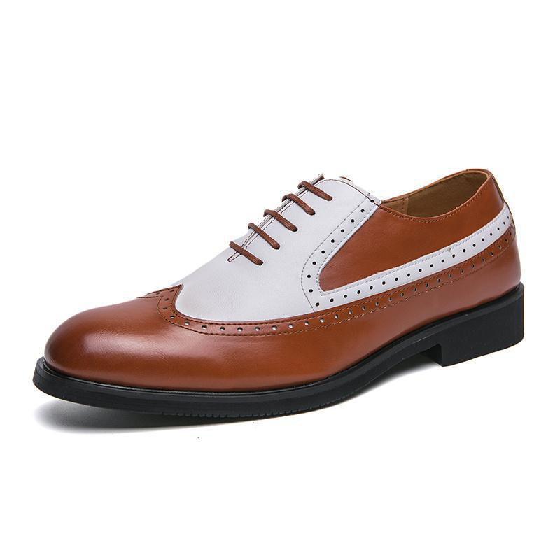 Fashion Men's British Style Brogue Leather Shoes foto 5