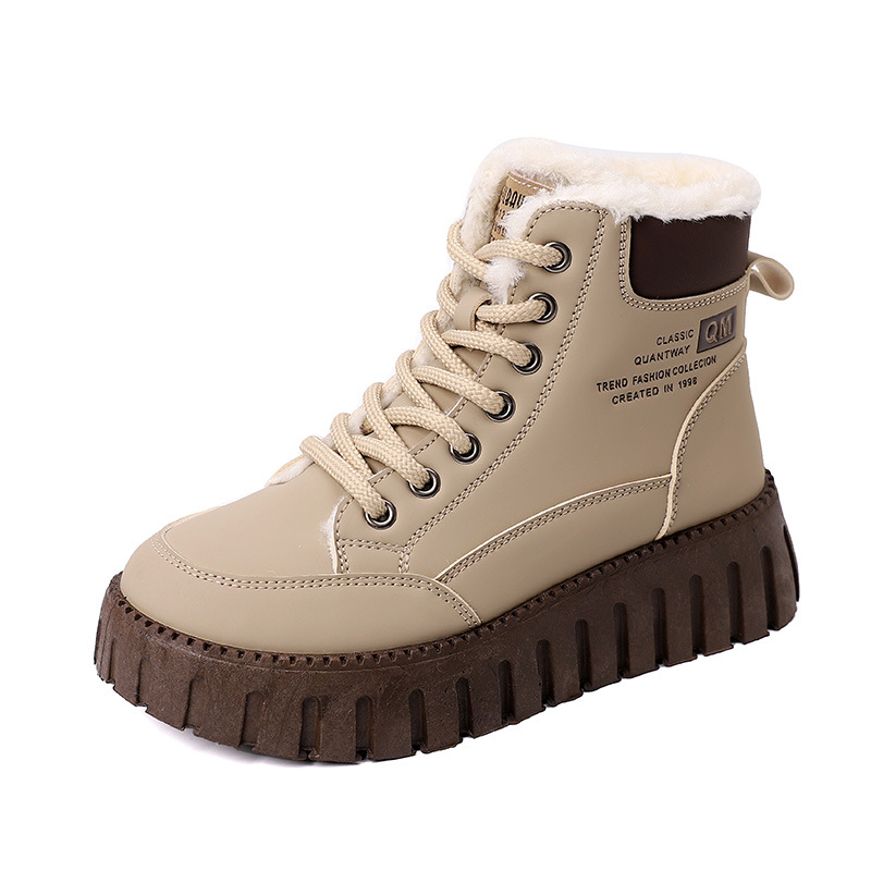 Womens High-top, Fleece-lined Dr Martensstyle Boots, Thick-soled And Casual foto 3