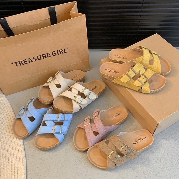 Women's Soft Leather Platform Slippers foto 3