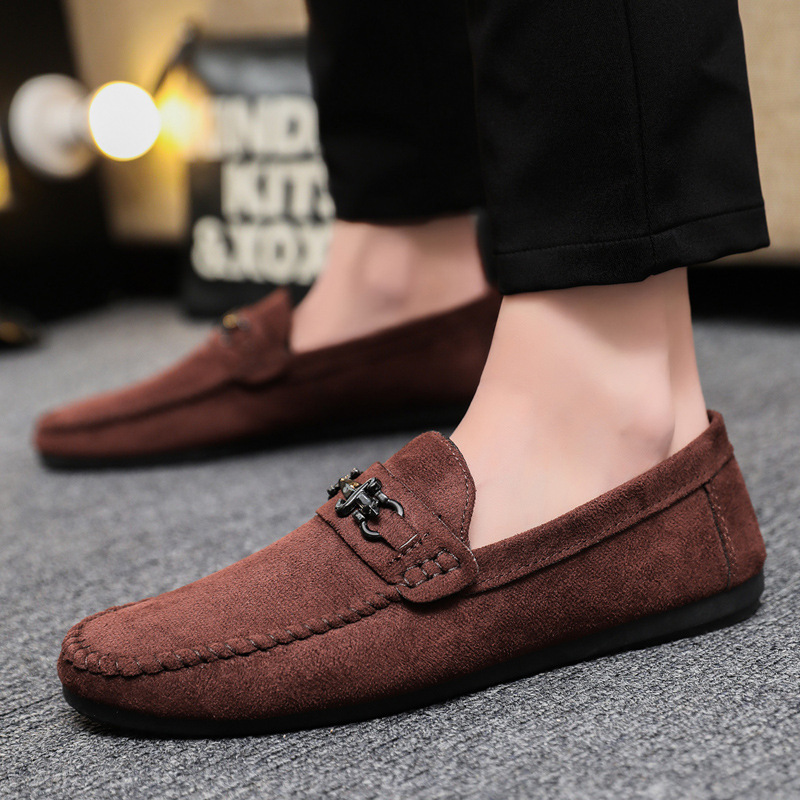 Waterproof Leisure Sports Men Slip-on Loafers Peas Small Leather Shoes foto 4