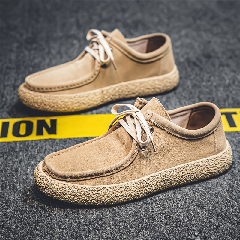 Men's Suede Low-top British Retro Casual Shoes foto 3