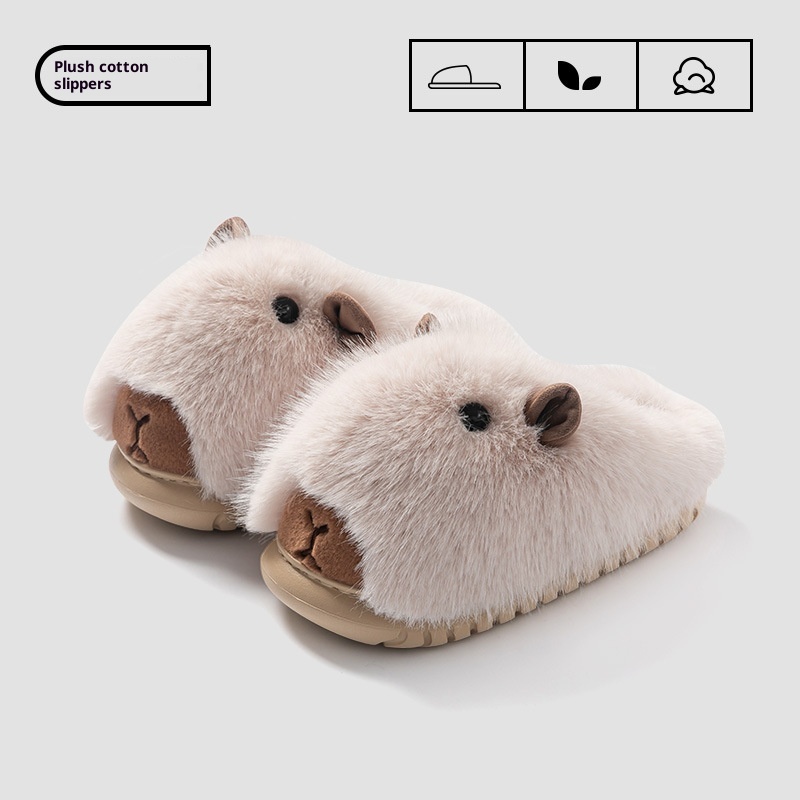 Autumn And Winter Fashionable Cartoon Plush Slippers foto 2